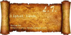 Liptai Tünde névjegykártya